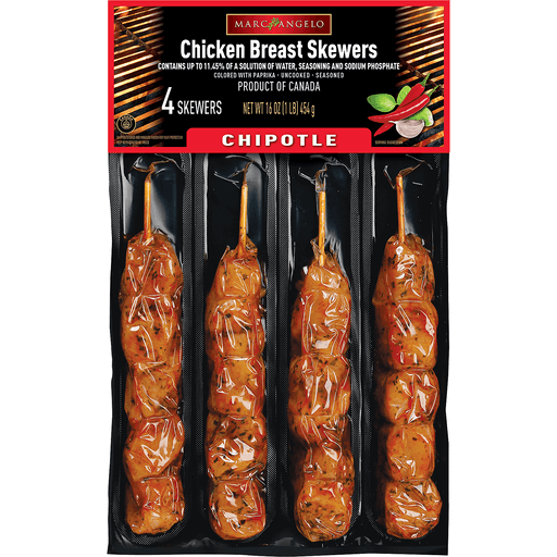 slide 1 of 1, Marcangelo Foods Marc Angelo Chipotle Chicken Breast Skewers, 1 ct