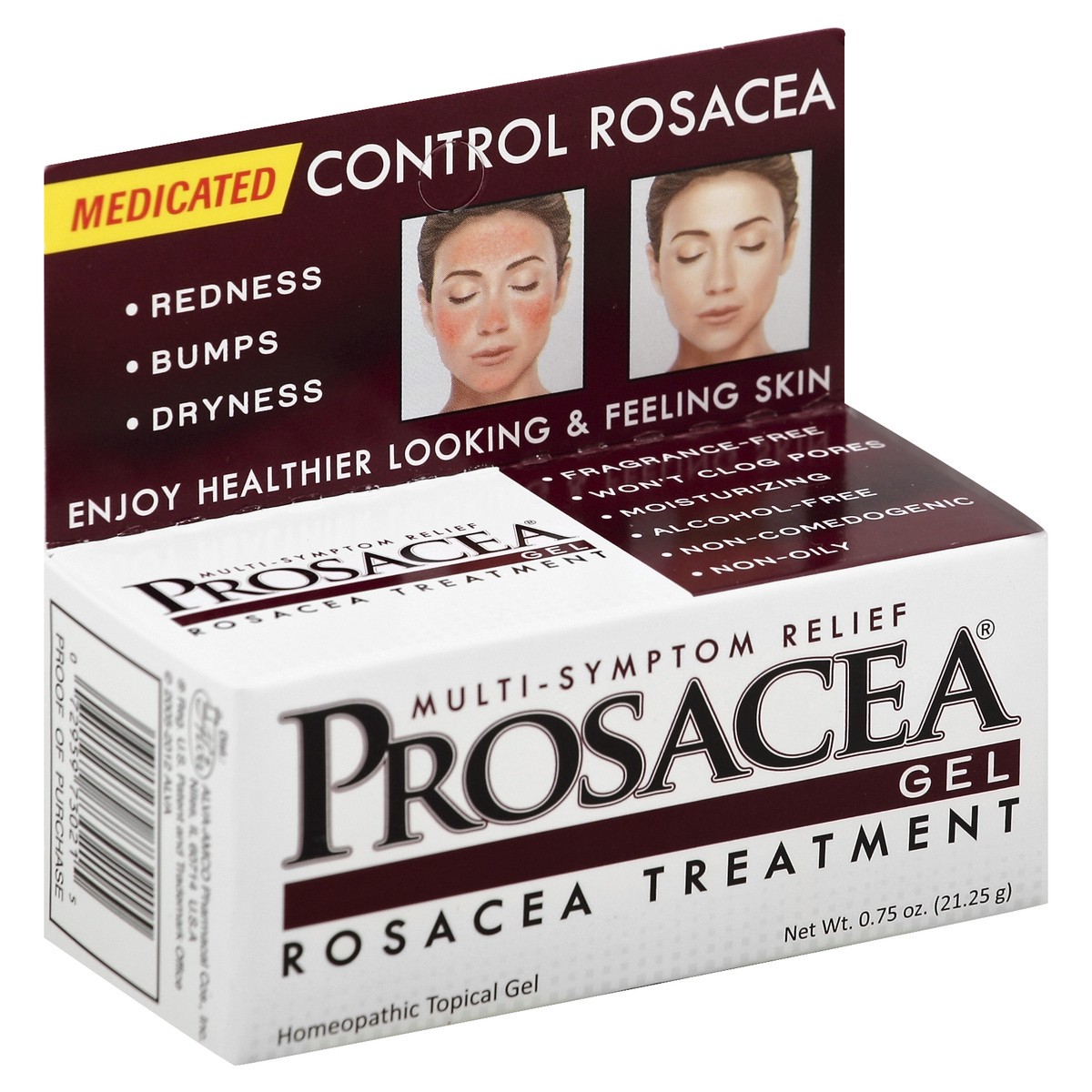 slide 7 of 7, Prosacea Rosacea Treatment, Homeopathic Topical Gel, 0.75 oz