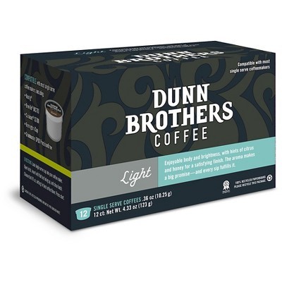 slide 1 of 1, Dunn Brothers Coffee Light Roast Coffee Single Serve Pods, 12 ct