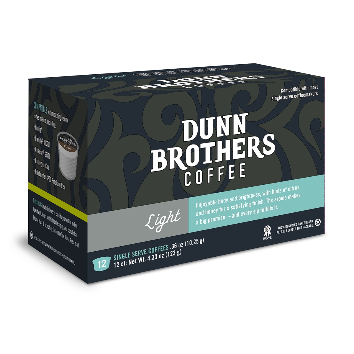 Dunn Brothers Coffee Light Roast Coffee Single Serve Pods 12 ct Shipt