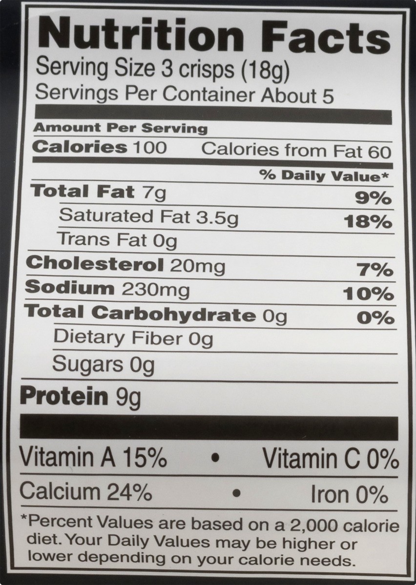 slide 5 of 11, ParmCrisps Cheese Crisps, Everything, Oven-Baked, 3 oz