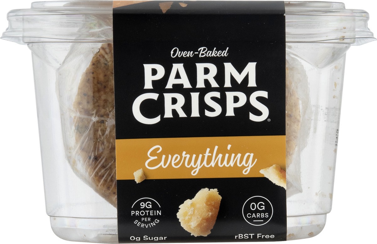 slide 8 of 11, ParmCrisps Cheese Crisps, Everything, Oven-Baked, 3 oz