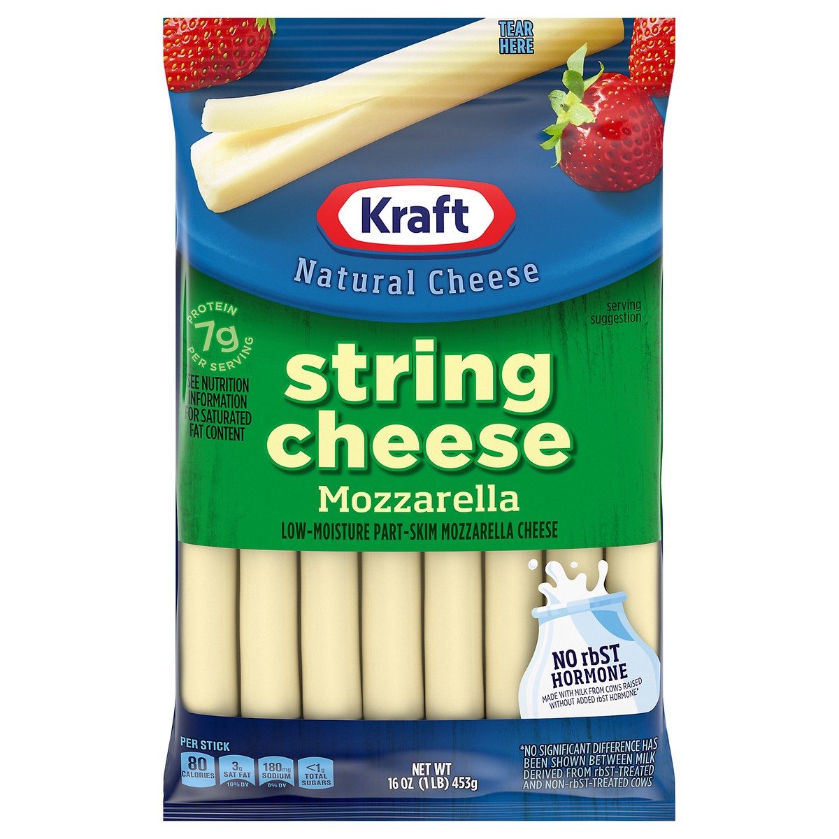 slide 1 of 9, Kraft String Cheese Mozzarella Cheese Snacks, 16 ct Sticks, 16 ct