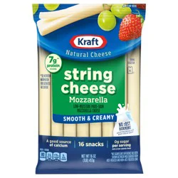 Kraft Mozzarella String Cheese Sticks, 16 ct - 16.0 oz Packageed