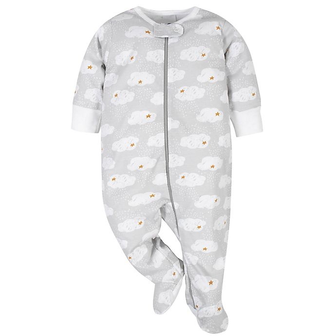 slide 3 of 3, Gerber Newborn Lamb Sleep'n Play Footies - Grey, 2 ct