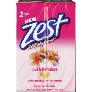 slide 1 of 1, Zest Zestfully Clean Moisturizing Bars, Lush Paradise, 2 ct