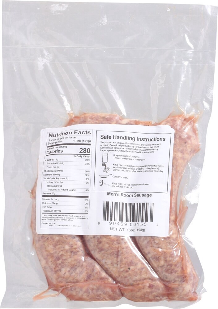 slide 2 of 3, Uli's Famous Sausage Men's Room Original Sausage, 3 ct