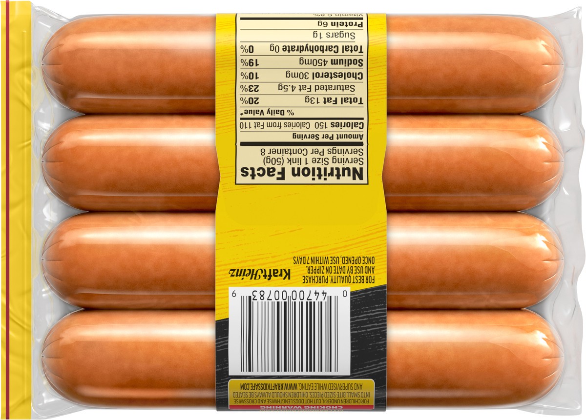 slide 5 of 9, Oscar Mayer Hardwood Smoked Smokies Smoked Sausage Hot Dogs, 8 ct Pack, 8 ct