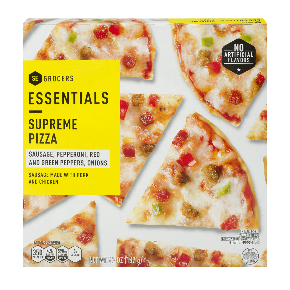 slide 1 of 1, Essentials Pizza Supreme, 5.2 oz