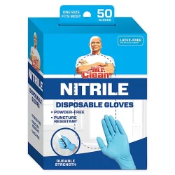 Mr. Clean Nitrile Cleaning Gloves - Blue/White