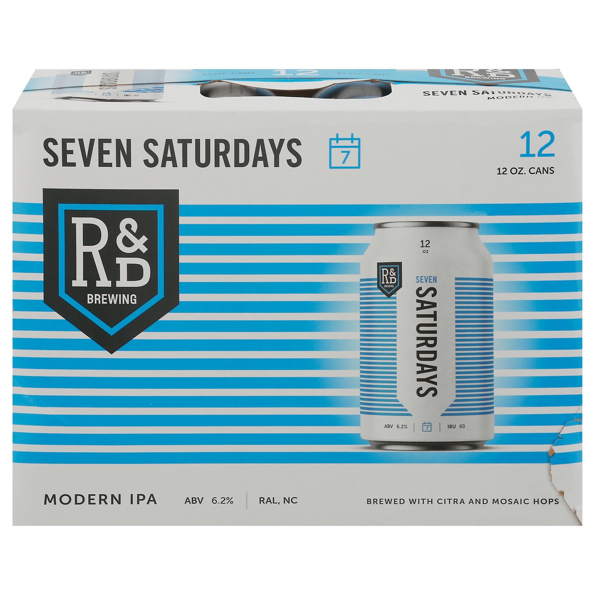 slide 1 of 1, R&D Brewing Modern IPA Seven Saturdays Beer 12 - 12 oz Cans, 144 oz