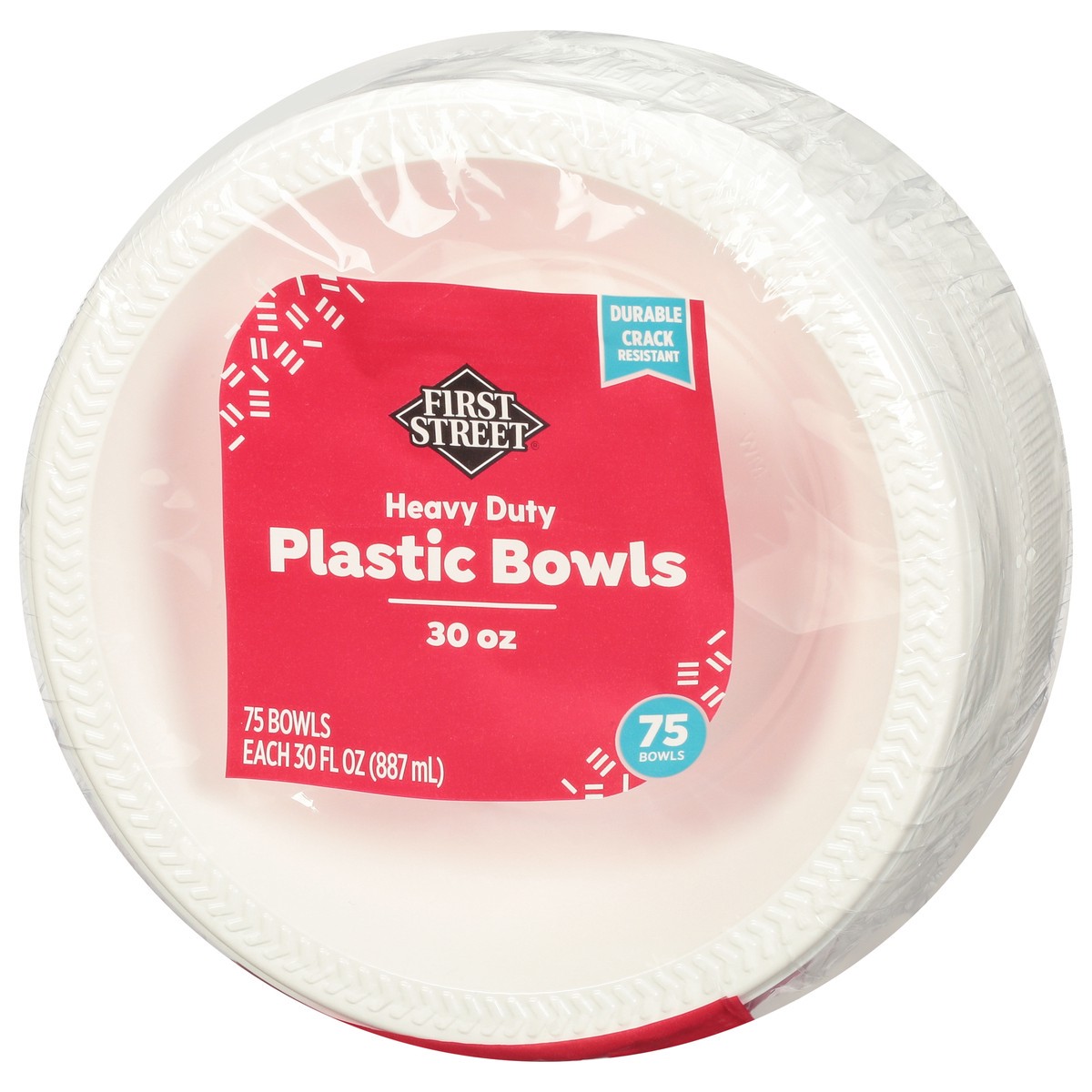slide 5 of 12, First Street Plastic Bowls, 75 ct