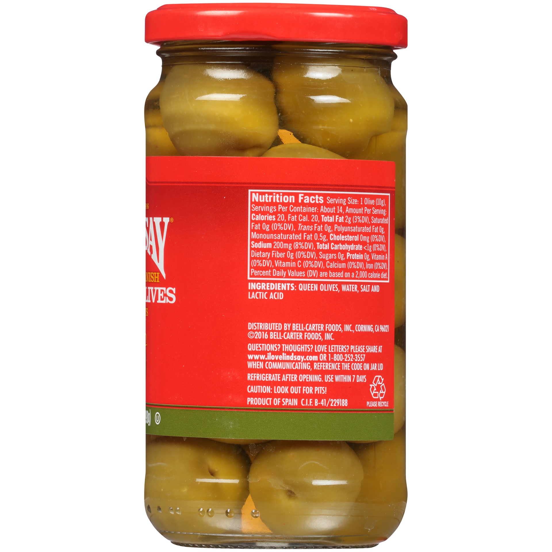 slide 3 of 6, Lindsay Whole Queen Olives, 7 oz