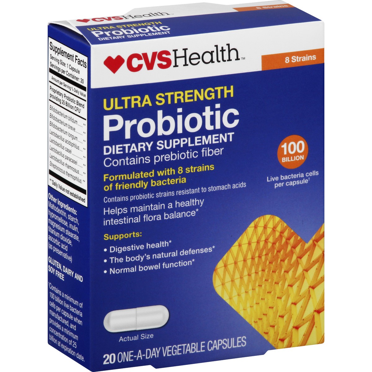 slide 5 of 12, CVS Health Ultra Strength Probiotic Capsules, 20 Ct, 20 ct
