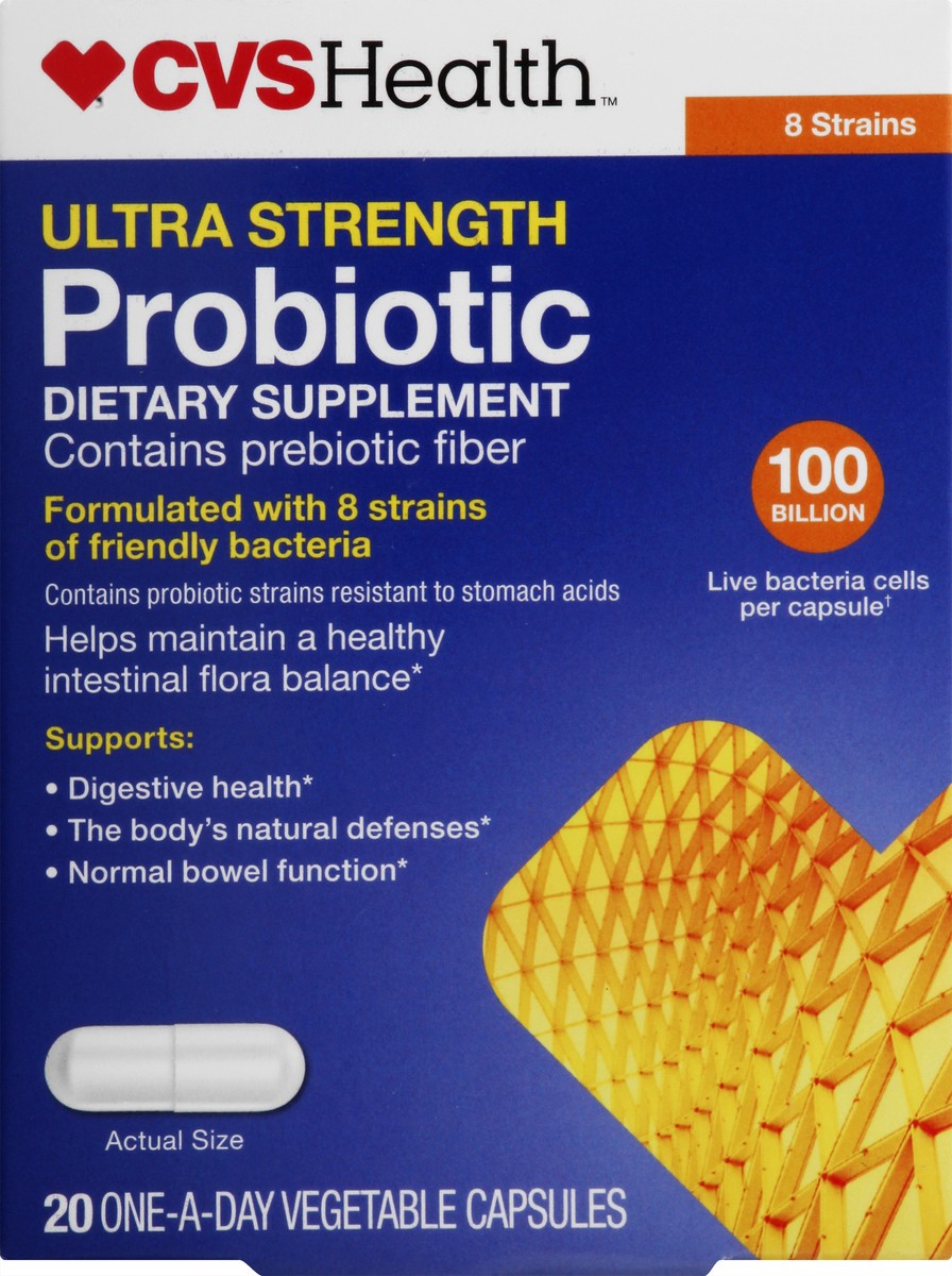 slide 1 of 12, CVS Health Ultra Strength Probiotic Capsules, 20 Ct, 20 ct