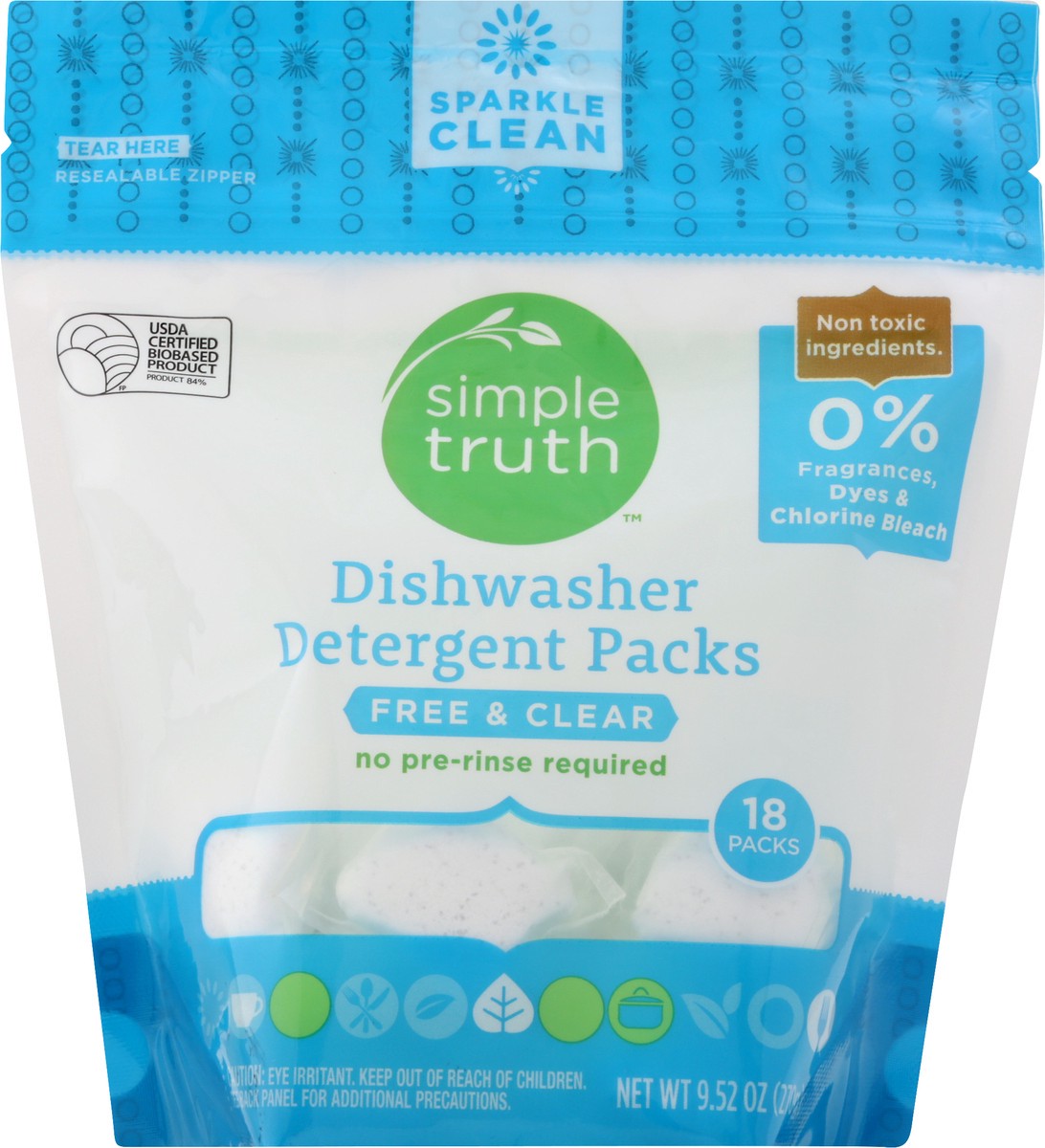 slide 1 of 8, Simple Truth Detergent Packs 9.52 oz, 18 ct