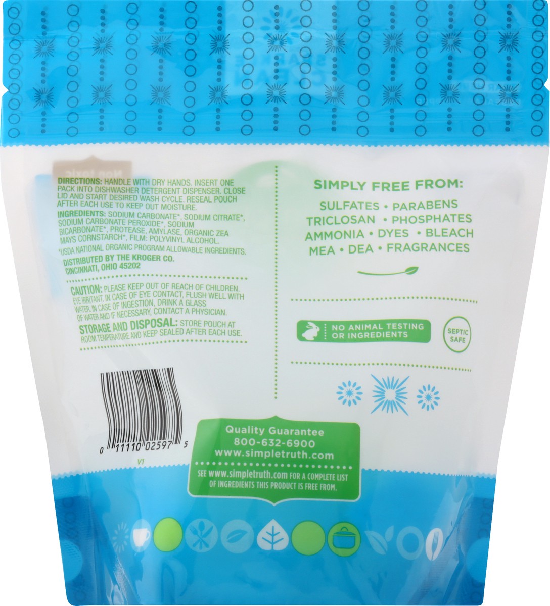 slide 8 of 8, Simple Truth Detergent Packs 9.52 oz, 18 ct