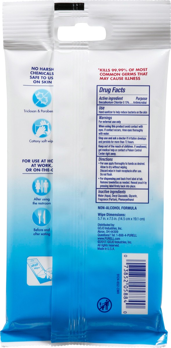 slide 4 of 11, PURELL Hand Sanitizing Wipes Clean Refreshing Scent, 20 ct