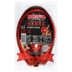 Merve Hot Soujouk Dried Beef Sausage 16 oz