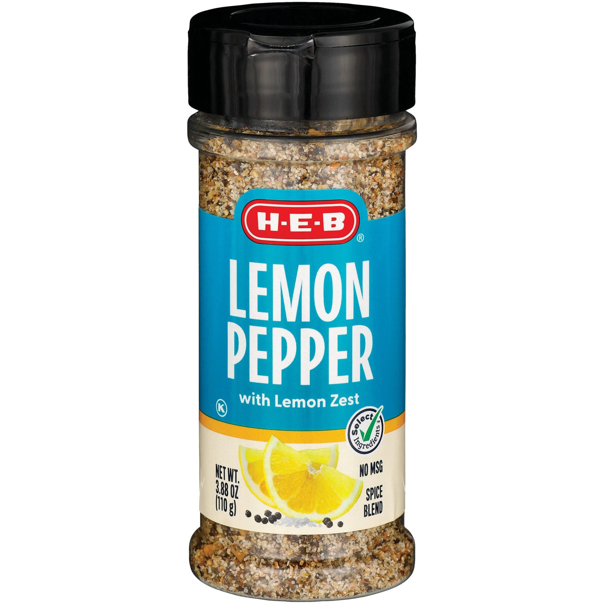 slide 1 of 1, H-E-B Select Ingredients Lemon Pepper, 3.88 oz