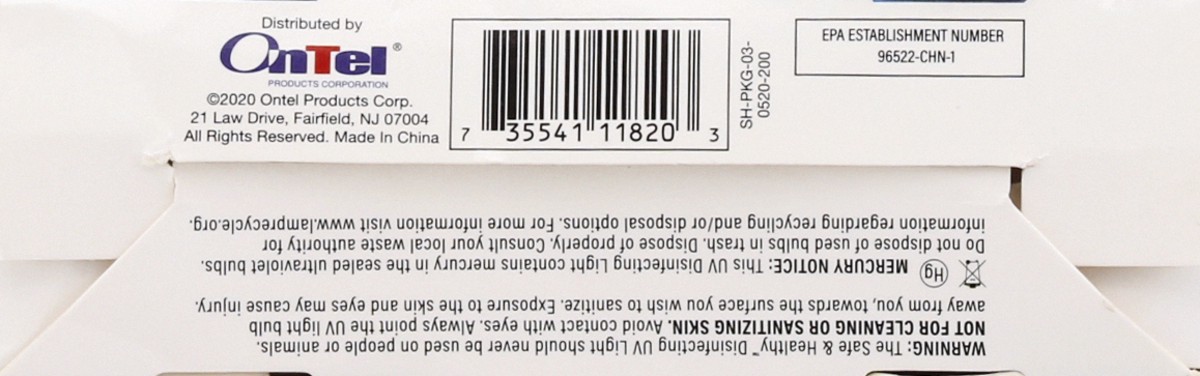 slide 2 of 9, Safe & Healthy Disinfecting UV Light 1 ea, 1 ct