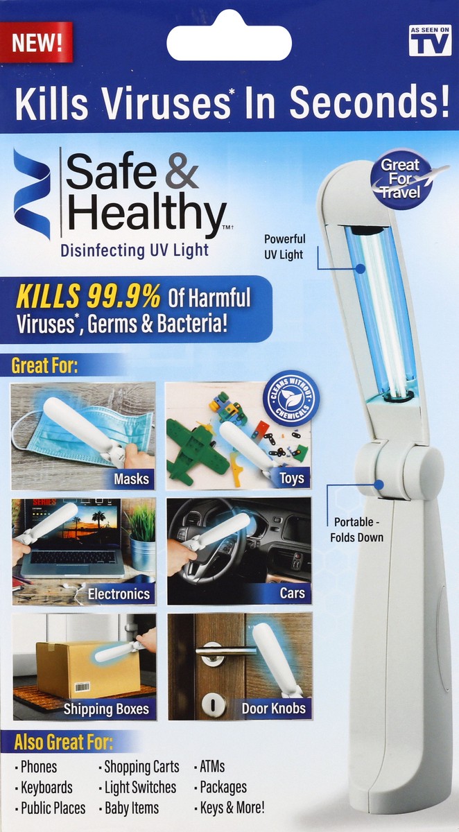 slide 3 of 9, Safe & Healthy Disinfecting UV Light 1 ea, 1 ct