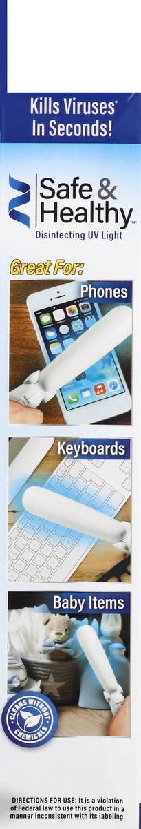 slide 5 of 9, Safe & Healthy Disinfecting UV Light 1 ea, 1 ct