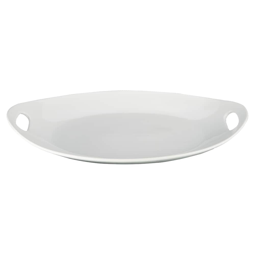 slide 1 of 2, Dash of That Burnside Oval Platter With Handles White, 17.25 in
