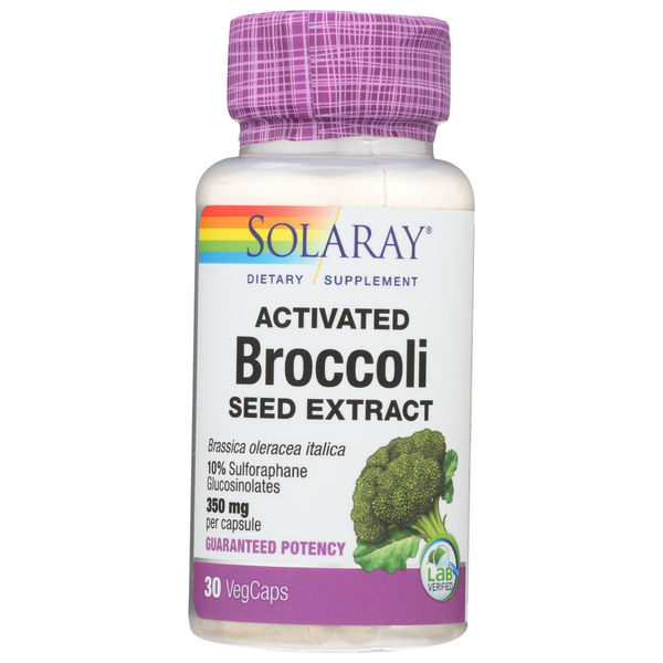 slide 1 of 1, Solaray Activated Broccoli Seed Extract, 1 ct