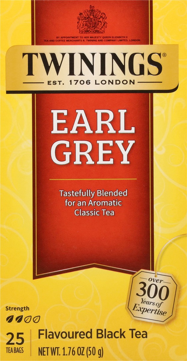 slide 6 of 16, Twinings Earl Grey Black Tea 25 Tea Bags, 25 ct