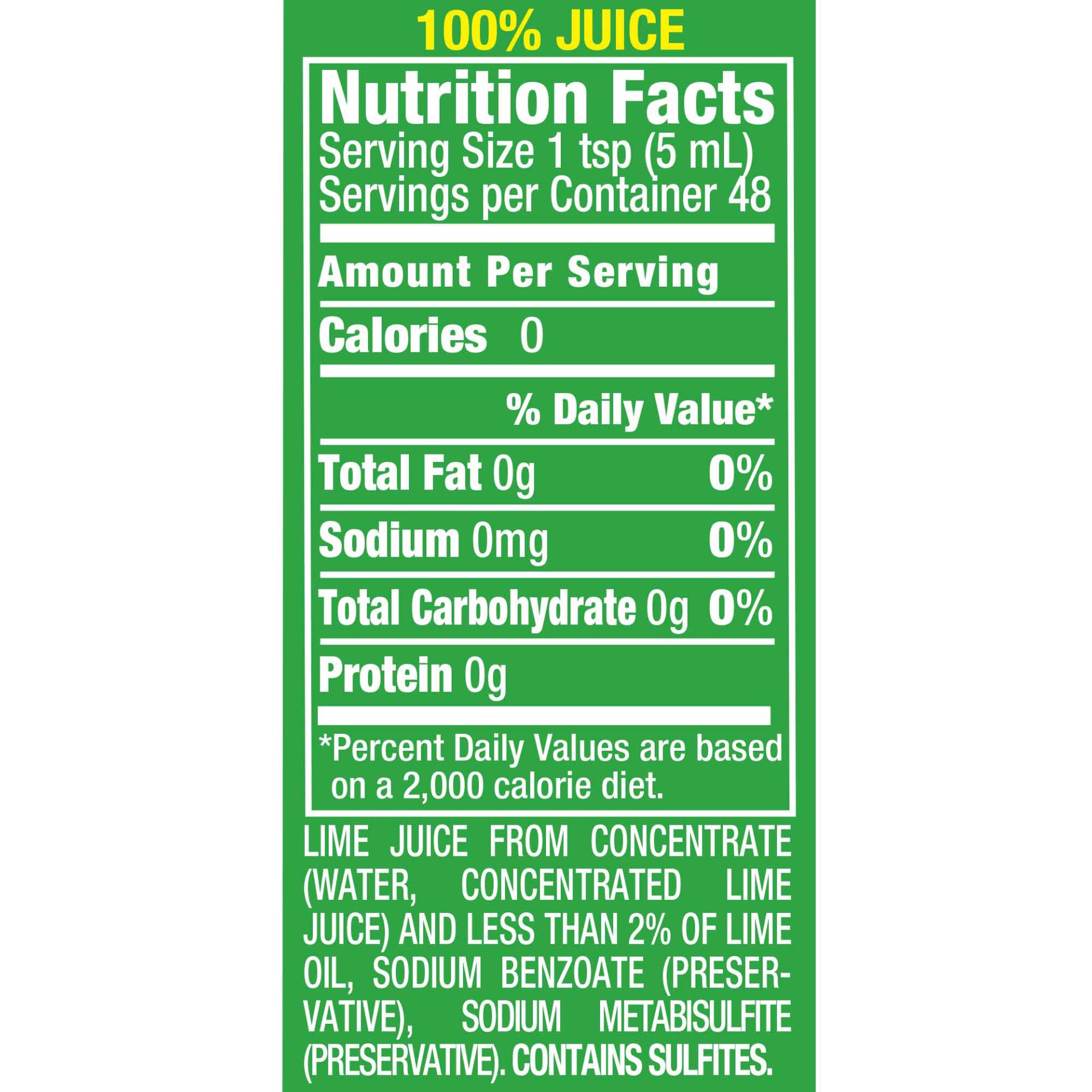 slide 2 of 2, ReaLime 100% Lime Juice 8 fl oz, 8 fl oz