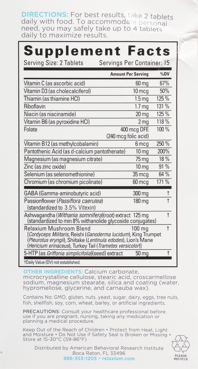 slide 3 of 12, Relaxium Calm 30 Tablets, 30 ct