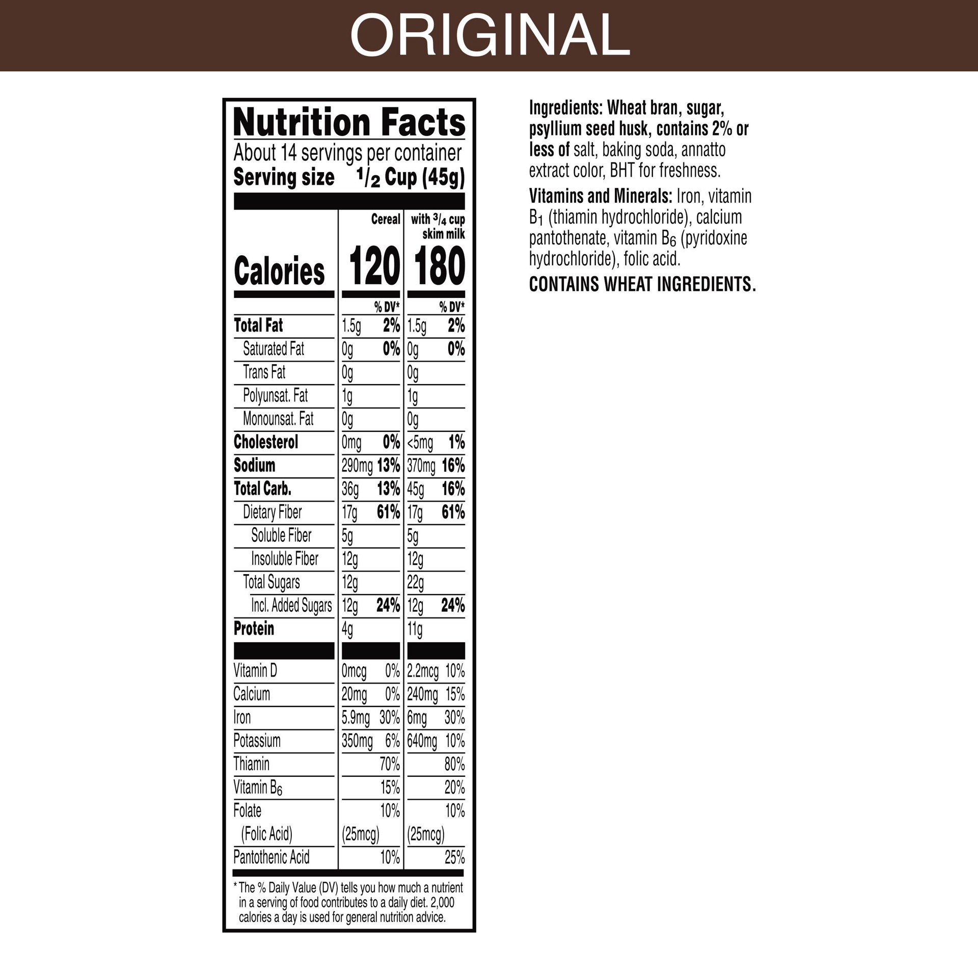 slide 4 of 5, All-Bran Kellogg's All-Bran Buds Cold Breakfast Cereal Original, 22 oz, 22 oz