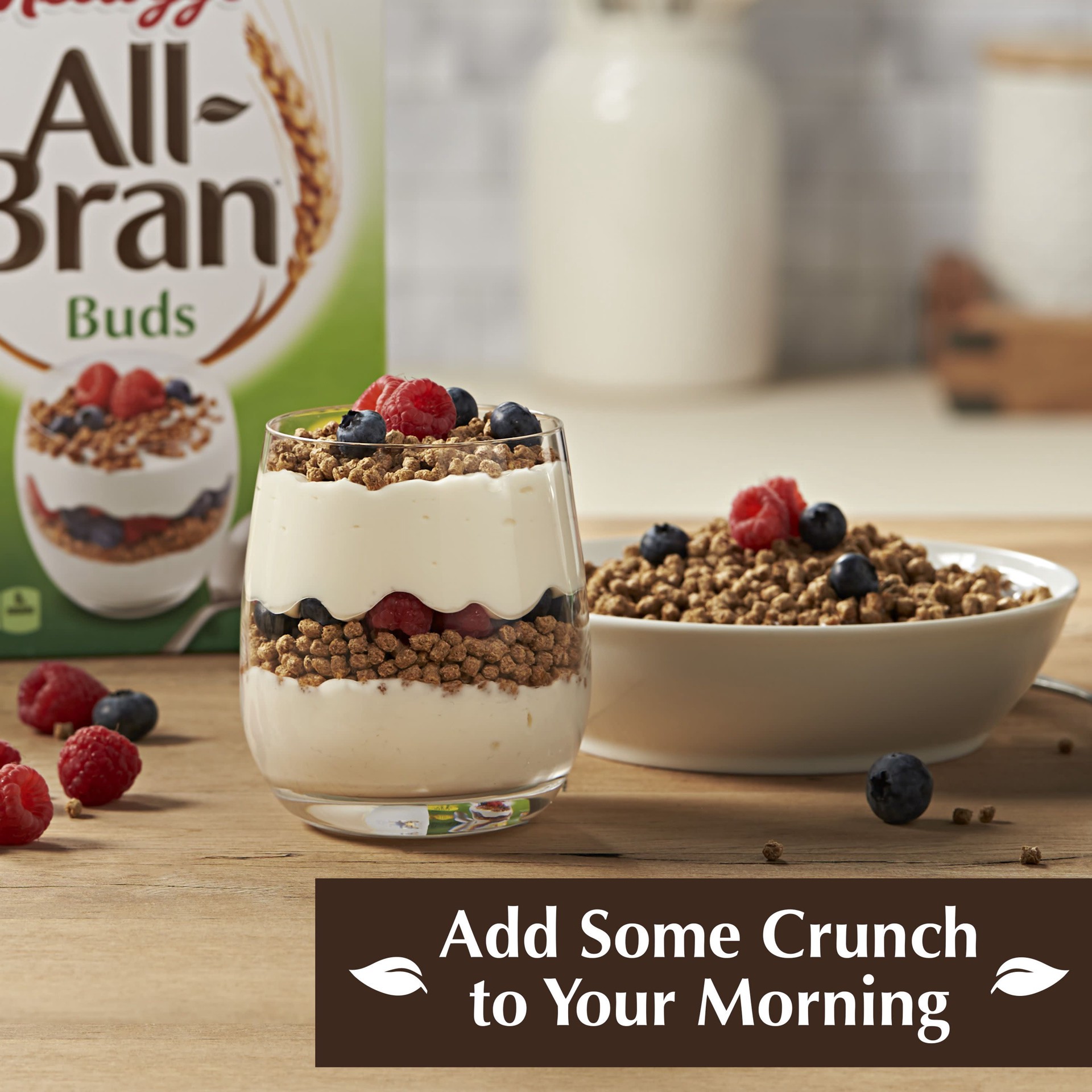 slide 2 of 5, All-Bran Kellogg's All-Bran Buds Cold Breakfast Cereal Original, 22 oz, 22 oz