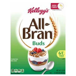 All-Bran Kellogg's All-Bran Buds Cold Breakfast Cereal Original, 22 oz