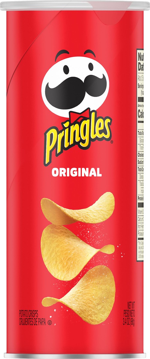 slide 6 of 6, Pringles Potato Crisps Chips, Lunch Snacks, Snacks On The Go, Original, 3.4oz Can, 1 Can, 3.4 oz