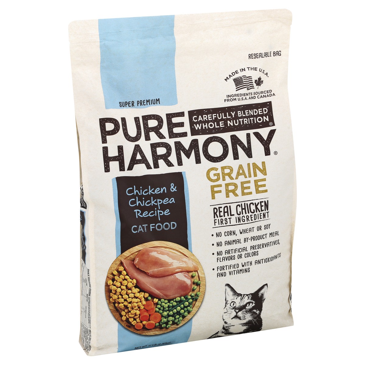 slide 7 of 10, Pure Harmony Pure Cat Dry Chk&Chkpea, 11 lb