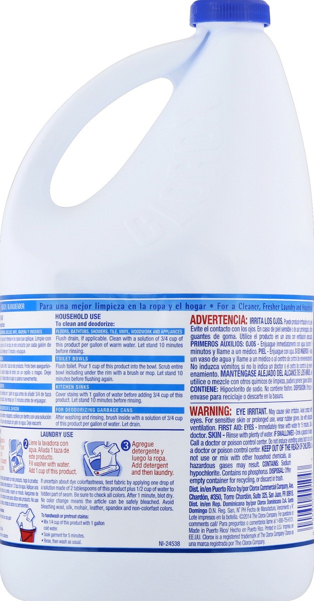slide 6 of 6, Clorox Reg Bleac, 128 fl oz