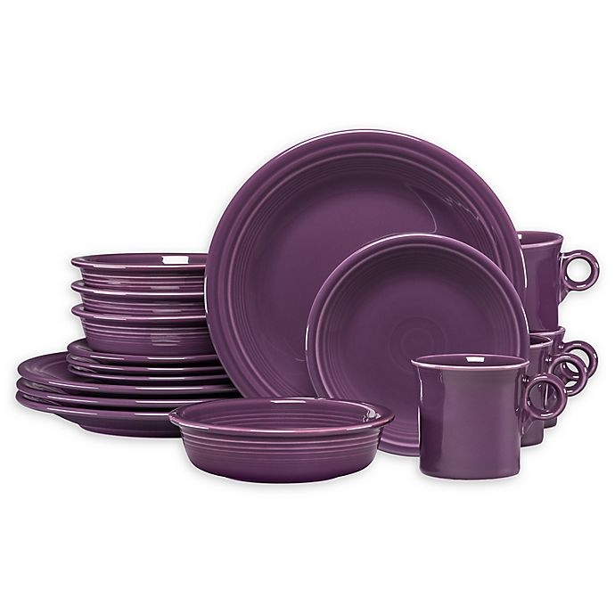 slide 1 of 2, Fiesta Dinnerware Set - Mulberry, 16 ct