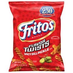 Fritos Flavor Twists Corn Chips Spicy Dill Pickle 9.25 Oz - 9.25 Oz