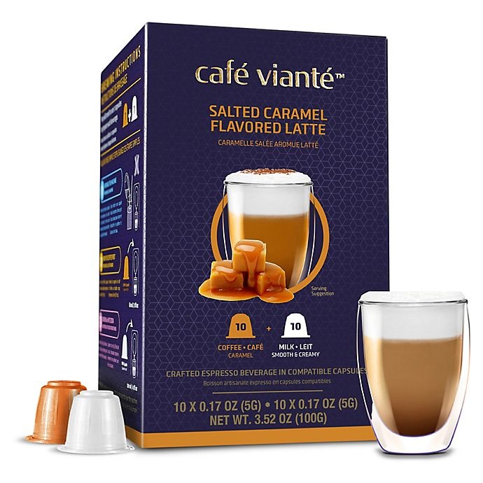 slide 1 of 5, Café Vianté Salted Caramel LatteCapsules, 20 ct