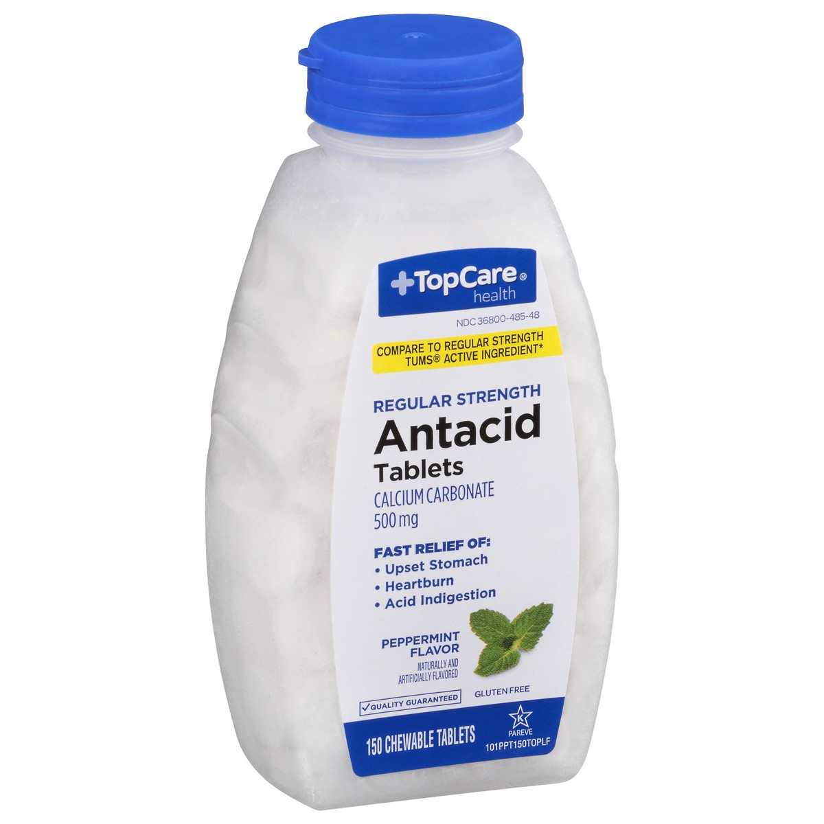 slide 15 of 15, TopCare Antacid Tab Peppermint, 150 ct