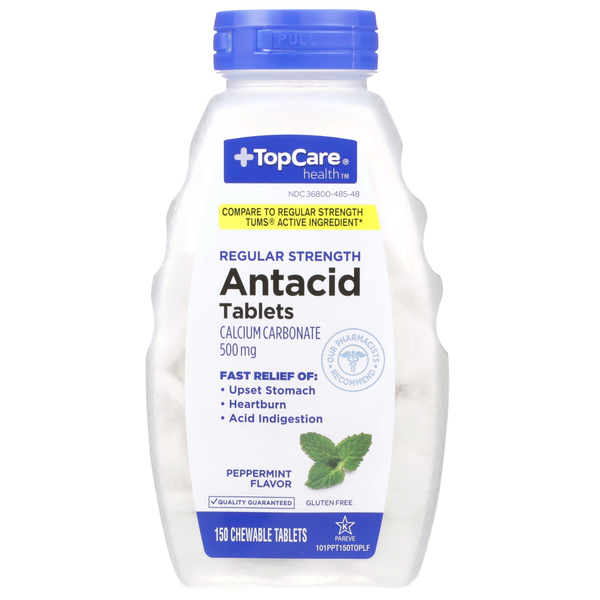 slide 1 of 6, TopCare Antacid Tab Peppermint, 150 ct