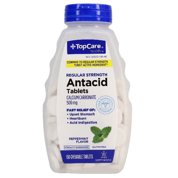 slide 1 of 15, TopCare Antacid Tab Peppermint, 150 ct