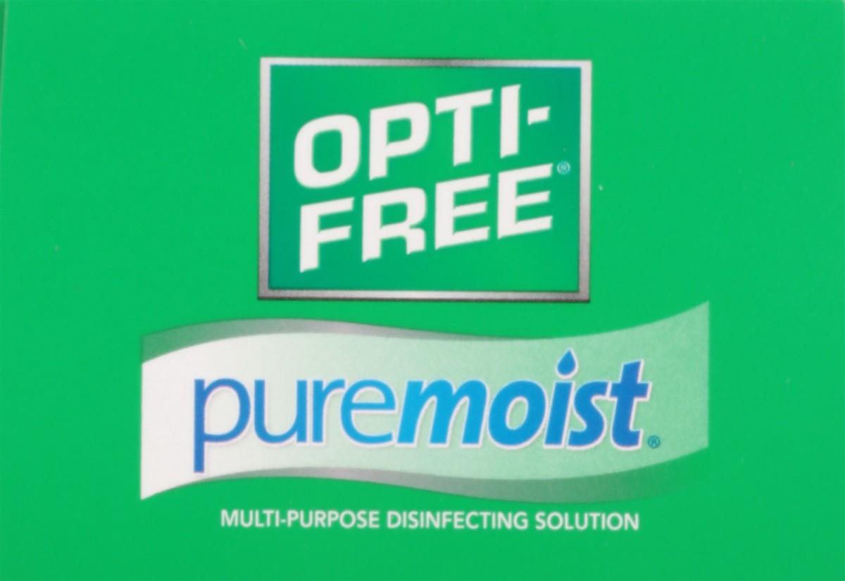 slide 3 of 13, Opti-Free Puremoist Multi-Purpose Disinfecting Solution with HydraGlyde 2 fl oz, 2 fl oz