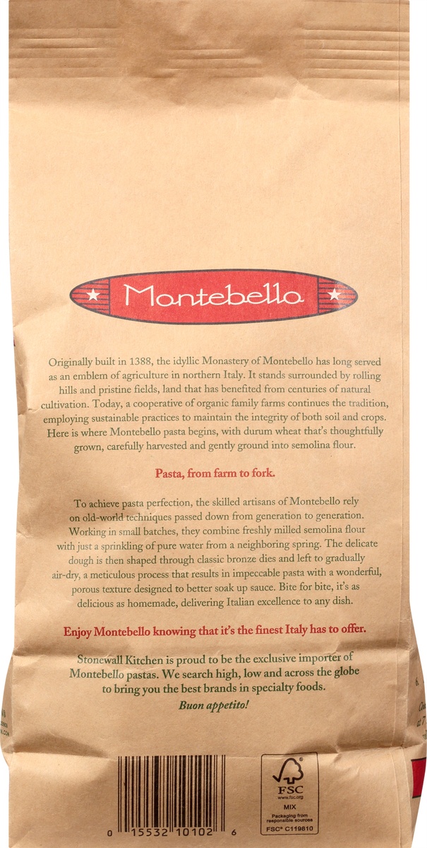 slide 10 of 11, Montebello Organic Penne Rigate Pasta, 16 oz