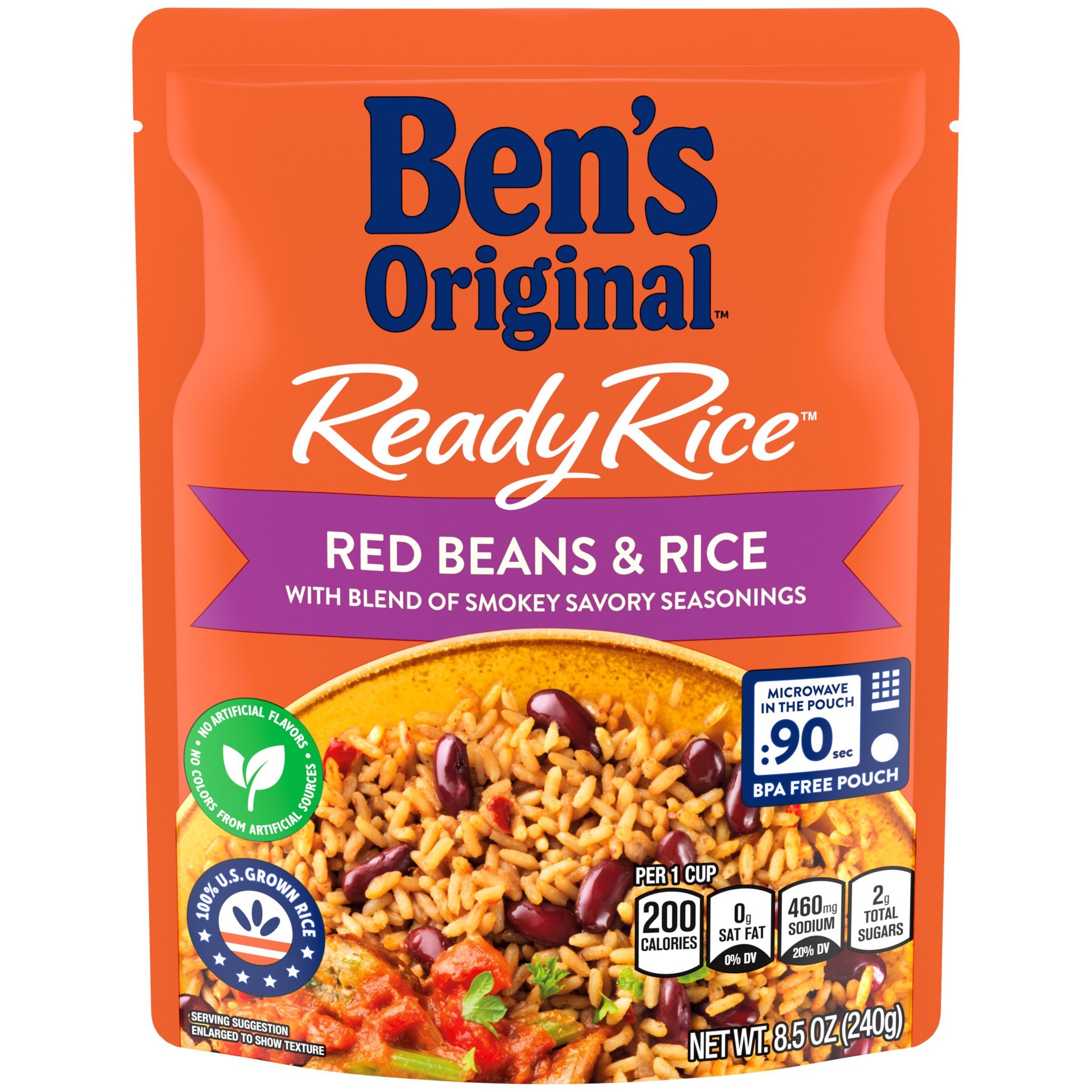 slide 1 of 9, BEN'S ORIGINAL™ READY RICE™, Red Beans & Rice, 8.5 oz pouch, 8.5 oz