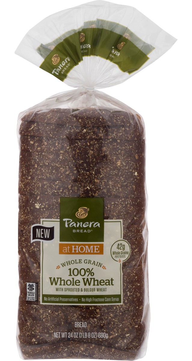 slide 1 of 9, Panera Bread Whole Grain 100% Whole Wheat Bread, 24 oz