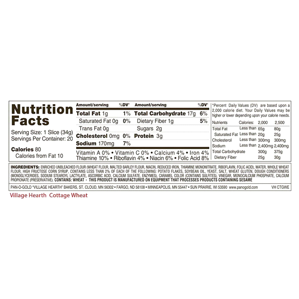 slide 4 of 5, Village Hearth Cottage Wheat Bread 24 oz, 24 oz