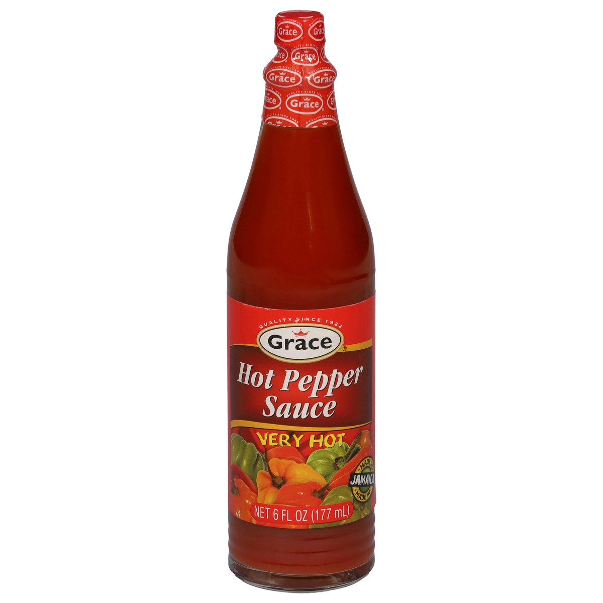 slide 1 of 12, Grace Very Hot Pepper Sauce 6 fl oz, 6 fl oz